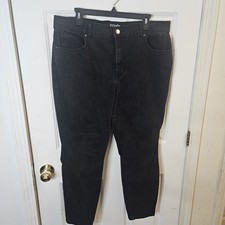 Terra  Sky Women's Jeans Size 18W Black Denim Straight Leg Stretch