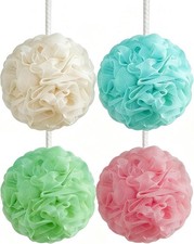 Loofah Sponge 4 Pack, 60G Soft Loofa Bath Sponges Luffa for Shower Women Men