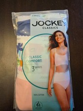 Jockey Classics 100 Cotton Briefs Underwear - Women's Size 8 - New - 3 Pack
