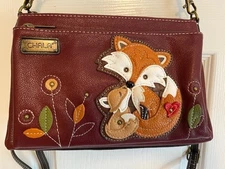 $46 (WAS $57.50)   CHALA FOX FAMILY DELUXE CROSSBODY - 4 RFID CC SLOTS - MAROON