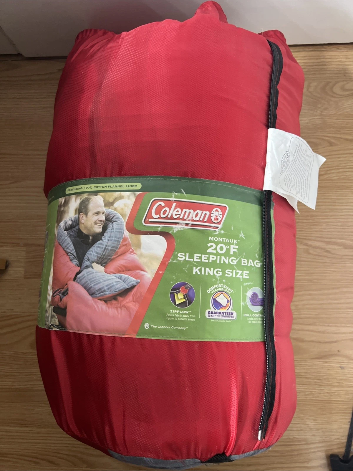 Coleman Montauk Sleeping Bag 20F King Size 39" X 81" Plaid Flannel Interior
Opens in a new window or