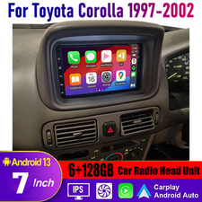 Wireless CarPlay AndroidAuto Radio Head Unit Camera For Toyota Corolla 1997-2002