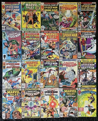 BRONZE AGE Spider-Man Comics (Lot of 20) Amazing - Team-Up - Marvel Tales 1970's