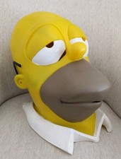 Homer Simpson Full Head Rubber Halloween Mask 1999 Fox Matt Groening Simpsons