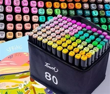 Double-headed oil-based marker pen set, watercolor pens for art