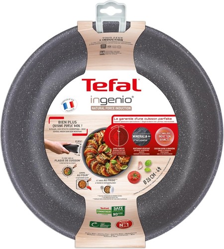 Tefal Ingenio Poêle Wok 26 cm, Induction, Revêtement antiadhésif, Empilable,... - Foto 4 di 5