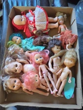 Vintage Fun Doll Lot Plastic / Vinyl Dolls - Lot Of 12 Dolls - Mixed Lot 