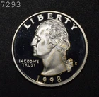 1998-S Washington Silver Quarter "Gem Proof" *Free S/H After 1st Item*