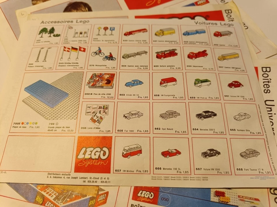 Lot de 5 Anciens Catalogue Brochure Dépliant Lego vintage 1965 - Photo 3/3