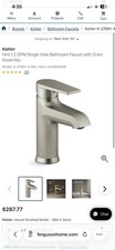 KOHLER Hint Single-Handle Bathroom Sink Faucet 1.2 GPM - Vibrant Brushed Nickel