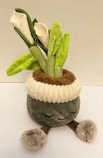 Russ Greenhouse White PEACE LILY 12" Plush Potted Plant People Stuffed Toy