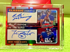 2022 Classics Classic Combos Signatures AUTO Eli Manning Tiki Barber /6 Giants