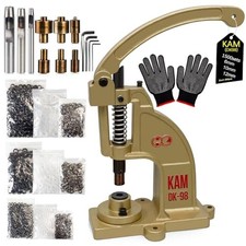 DK98 Hand Press Grommet Eyelet Kit 3 Dies 1500Pc Heavy Duty Fabric Leather