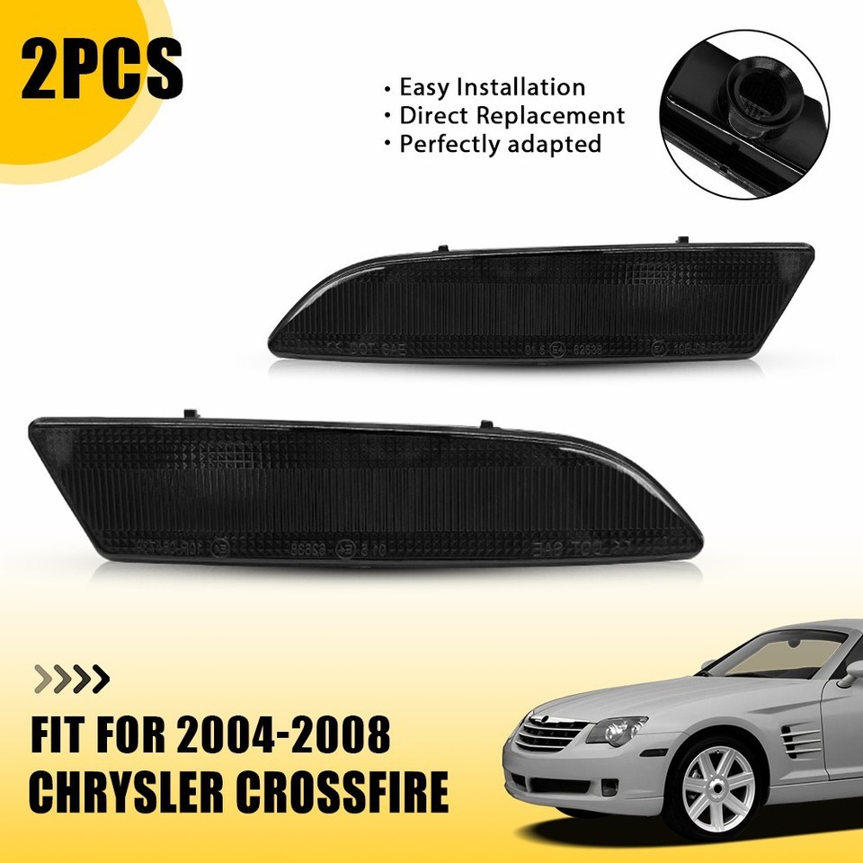 2x Front LH+RH Side Marker Light Housing For 2004-08 Chrysler Crossfire ...