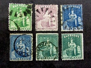 nystamps British Barbados Early Stamp Mint / Used L10y1580
