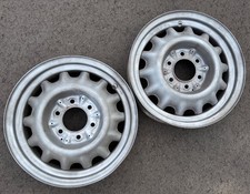 2 1935-1948 Chevy Artillery Wheels 17 6 Lug X 5-12 Gmc Pickup Truck Oem