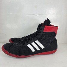 RARE Adidas Combat Speed 4 Wrestling Shoes Mens Sz 12.5 Black Red 2013 Boxing