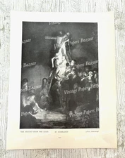 The Descent from the Cross Rembrandt 1907 original antique vintage art print