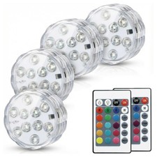 Submersible LED Lights with Remote, 16 Colors 4 Modes Battery Powered Color C...