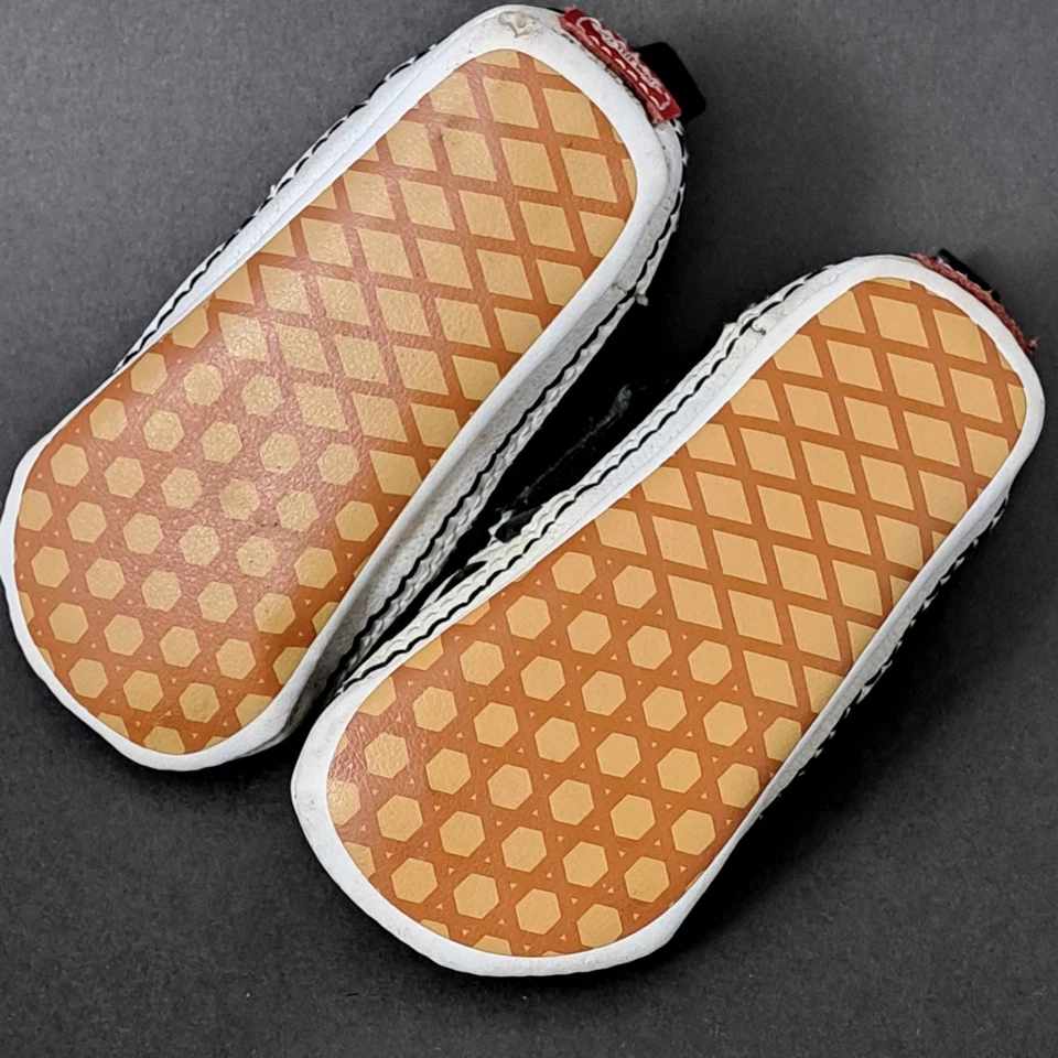 Vans «Off стены» клетчатый скольжения на V кроватки обуви Baby 3.0 младенца черный белый 3 - Изображение 4 из 4