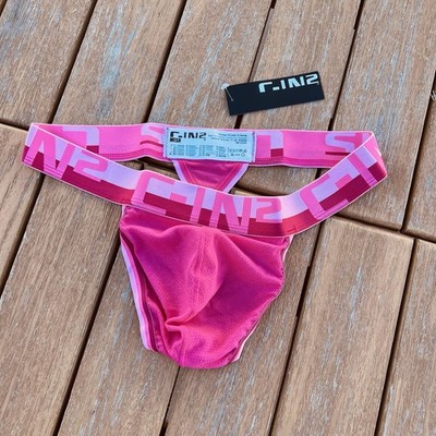 C-IN2 men Pink Mesh G-string Thong underwear size S M L XL