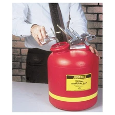 JUSTRITE 14765 Disposal Can,5 Gal.,Red,Polyethylene 3AH01
