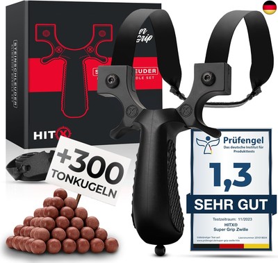 HITX  Zwille Steinschleuder Set | Super Grip [Das Original] | Slingshot 