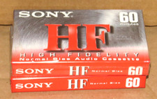 Sony HF-60 - Normal Bias Type I - Audio Cassette Tapes - Lot Of 2 - New Sealed