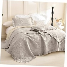 Queen Size Bedspread Set 102  118, Linen Bedspread Queen 102x118 Linen Petal