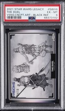 2021 TOPPS CHROME STAR WARS LEGACY VISIONS CONCEPT ART #SWV6 THE DUEL 4/10 PSA 6