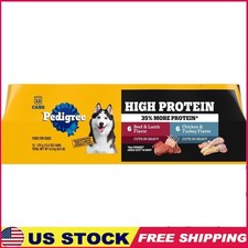 High Protein Wet Dog Food Multipack Beef Lamb Chicken Turkey Gravy 12 Cans New