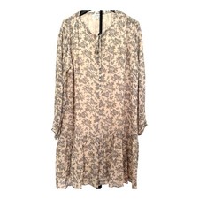 Lucky Brand Dress Medium Floral Peasant Cottage Prairie Boho Size L