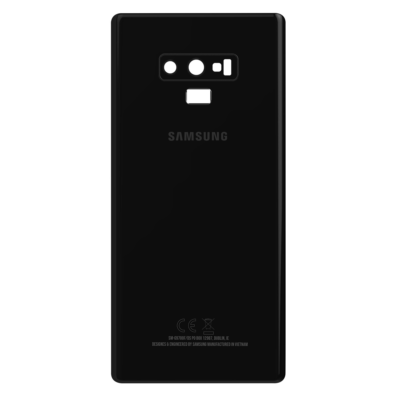 Cache batterie origine Galaxy Note 9 finition premium en verre minéral de remplacement d'origine