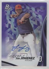 2017 Bowman Platinum Top Prospects Purple 65/150 Joe Jimenez #TPA-JJ Auto w5b