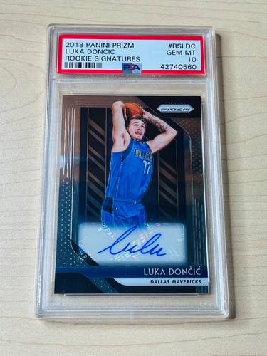 2018-19 Luka Doncic Panini Prizm #RS-LDC Rookie Signatures Rookie RC Auto PSA 10