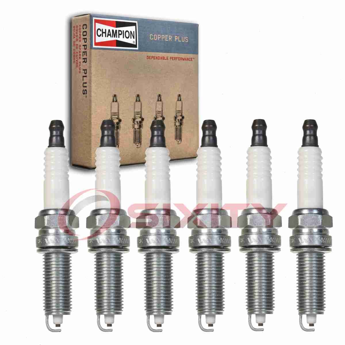 6 pc Champion Copper Plus Spark Plugs for 2010-2012 Mercedes-Benz C250 2.5L rj