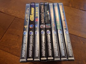 Joblot 8x SEGA Saturn Games - Sonic R - 3D - Sky Target - Panzer Dragoon & more!