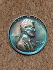 1964 wheat - uncirculated one cent penny sycodelic Luster
