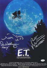 E.T. The Extra Terrestrial Cast Autographed 12x18 Movie Poster Exact Proof ACOA