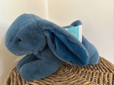 Walmart Blue Bunny Rabbit Plush Pink Nose Sewn Eyes Laying 11