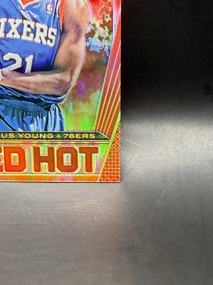 2013-14 Panini Select Red Hot Thaddeus Young 18/25 Holo Refractor NM Sixers RARE - Image 3 of 4
