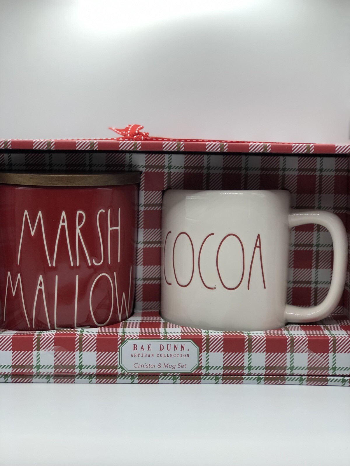 Rae Dunn Marshmallow Cellar Canister and Cocoa Mug Set Artisan