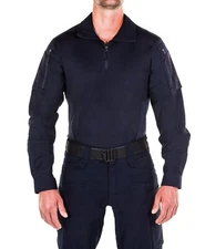 First Tactical 111004-729-S-R Men's Defender Ls Shirt Midnight Navy S
