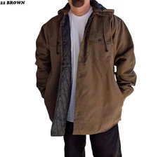 Triveni Men's Urban Streetwear Jacket  Solid Brown - Removable Hood