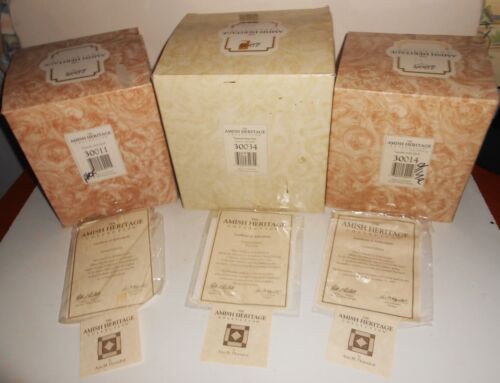 AMISH COLLECTION WILLITTS DESIGNS LOT OF 3 - 30011,30014, 30034 COA & BOXES - Picture 2 of 7