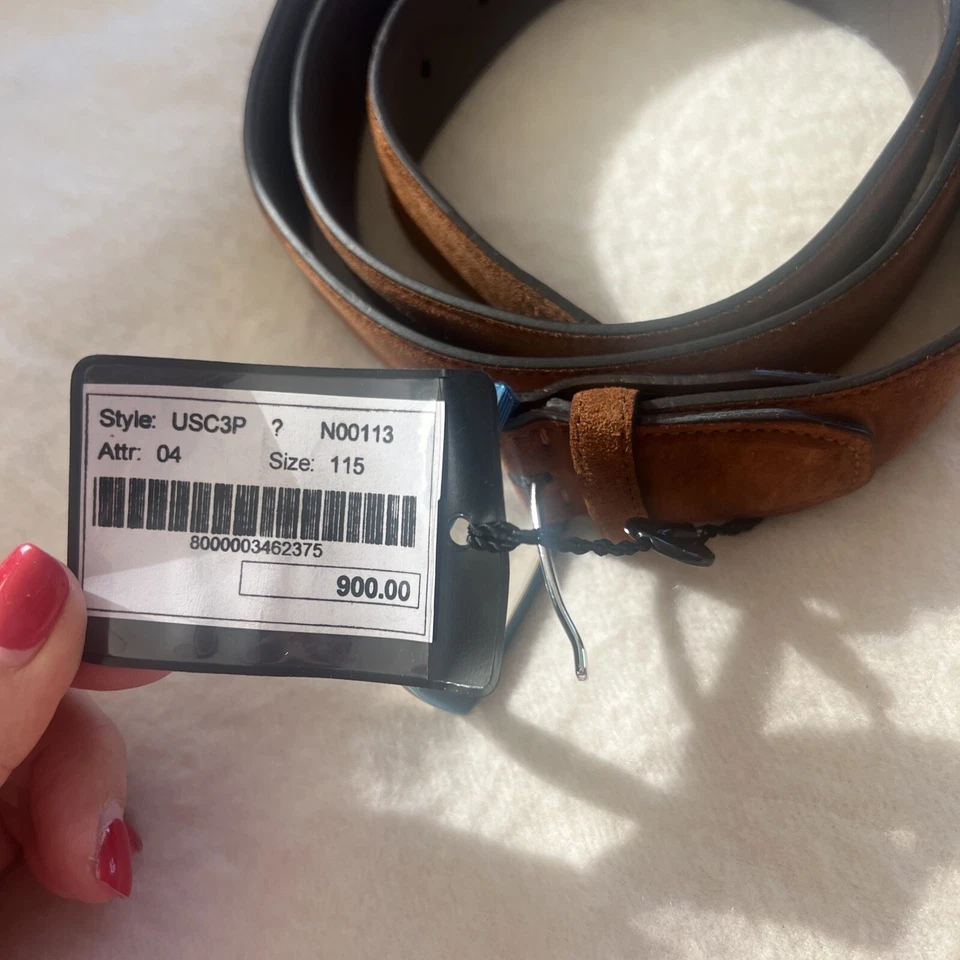 AUTÉNTICO CINTURÓN KITON NAPOLI GAMUZA OXIDADA PARA HOMBRE Talla 115 Cm Foto 4 de 4