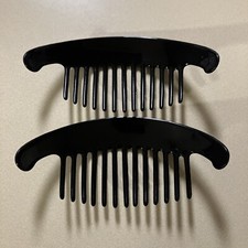 VTG 1980s France Hair Cincher/Holder Banana Comb Black