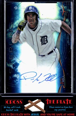 2014 Bowman Sterling Blue Refractor Auto Derek Hill Rangers 10/25 #BSPA-DH