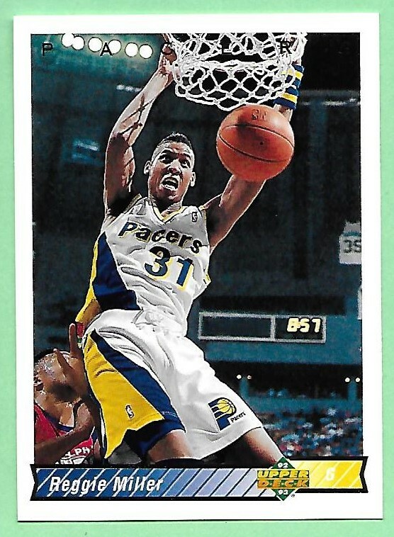 1992-93 Upper Deck Basketball Reggie Miller #123 Pacers👍