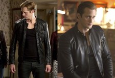 Handmade Alexander Skarsgard True Blood Black Leather Jacket